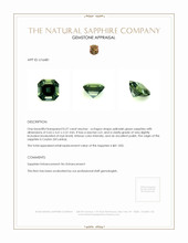 0.27 Ct. Yellowish Green Sapphire from Ceylon (Sri Lanka) Appraisal