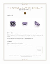 0.27 Ct. Purple Sapphire from Ceylon (Sri Lanka) Appraisal