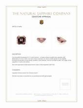 0.19 Ct. Purplish Pink Sapphire from Ceylon (Sri Lanka) Appraisal