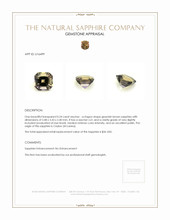 0.24 Ct. Greenish Brown Sapphire from Ceylon (Sri Lanka) Appraisal