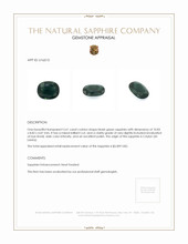 3.61 Ct. Bluish Green Sapphire from Ceylon (Sri Lanka) Appraisal