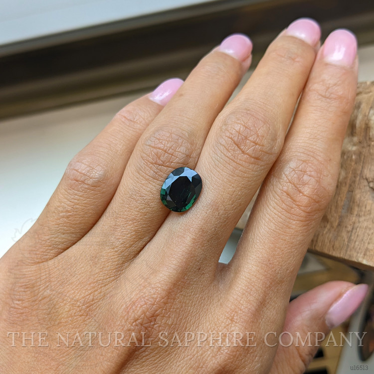 3.61 Ct. Bluish Green Sapphire from Ceylon (Sri Lanka)