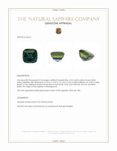 8.35 Ct. Bluish Green Sapphire from Madagascar Appraisal