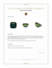 8.35 Ct. Bluish Green Sapphire from Madagascar Appraisal