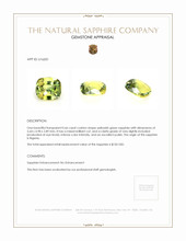 0.66 Ct. Yellowish Green Sapphire from Nigeria Appraisal