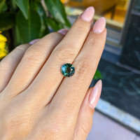 3.03 Ct. Bluish Green Sapphire from Ceylon (Sri Lanka) Life Style