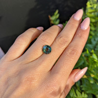 3.03 Ct. Bluish Green Sapphire from Ceylon (Sri Lanka) Life Style