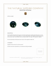 0.94 Ct. Bluish Green Sapphire from Nigeria Appraisal