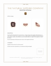 0.23 Ct. Pink Sapphire from Ceylon (Sri Lanka) Appraisal