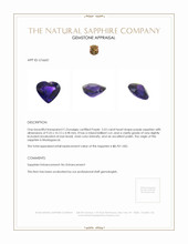 3.53 Ct. Purple Sapphire from Madagascar Appraisal