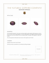 1.86 Ct. Pinkish Purple Sapphire from Ceylon (Sri Lanka) Appraisal