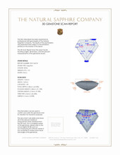 1.22 Ct. White Sapphire from Ceylon (Sri Lanka) 3 D Scan Report