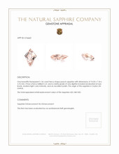 1.56 Ct. Peach Sapphire from Ceylon (Sri Lanka) Appraisal