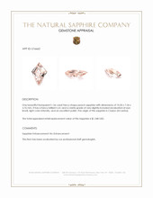 1.56 Ct. Peach Sapphire from Ceylon (Sri Lanka) Appraisal