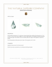 2.19 Ct. Greenish Blue Sapphire from Ceylon (Sri Lanka) Appraisal