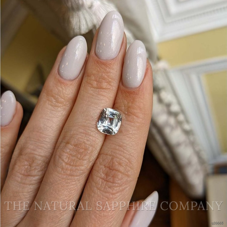 3.74 Ct. White Sapphire from Ceylon (Sri Lanka)