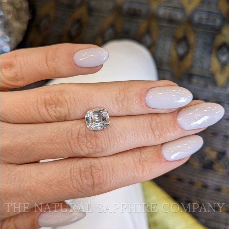 3.74 Ct. White Sapphire from Ceylon (Sri Lanka)