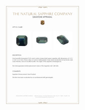 9.02 Ct. Bluish Green Sapphire from Madagascar Appraisal