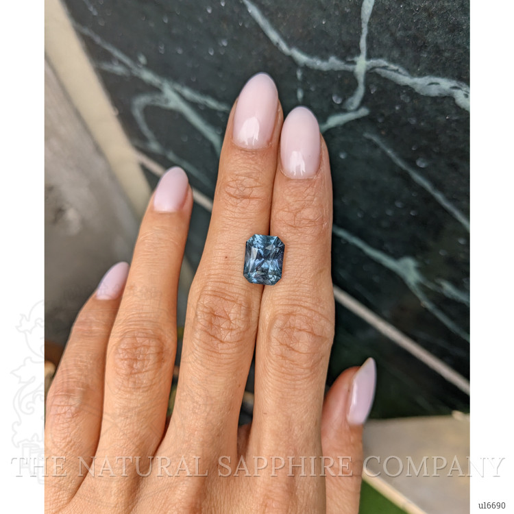 5.74 Ct. Greenish Blue Sapphire from Madagascar