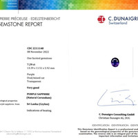 7.29 Ct. Sapphire from Ceylon (Sri Lanka) Scan Report