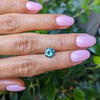 2.05 Ct. Bluish Green Sapphire from Ceylon (Sri Lanka) Life Style
