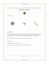 0.46 Ct. Peach Sapphire from Ceylon (Sri Lanka) Appraisal