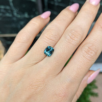 2.02 Ct. Greenish Blue Sapphire from Ceylon (Sri Lanka) Life Style