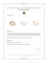 0.80 Ct. Peach Sapphire from Ceylon (Sri Lanka) Appraisal