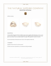 0.80 Ct. Peach Sapphire from Ceylon (Sri Lanka) Appraisal