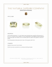 1.74 Ct. Yellowish Green Sapphire from Ceylon (Sri Lanka) Appraisal