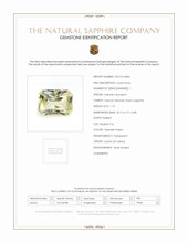 1.74 Ct. Yellowish Green Sapphire from Ceylon (Sri Lanka) Scan Report