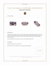 1.30 Ct. Purple Sapphire from Ceylon (Sri Lanka) Appraisal