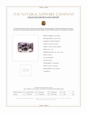 1.30 Ct. Purple Sapphire from Ceylon (Sri Lanka) Scan Report
