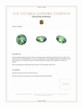 0.58 Ct. Green Sapphire from Ceylon (Sri Lanka) Appraisal
