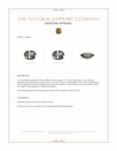 3.77 Ct. Color Change Sapphire from Ceylon (Sri Lanka) Appraisal