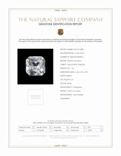 1.34 Ct. White Sapphire from Ceylon (Sri Lanka) Scan Report