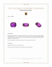 3.29 Ct. Purple Sapphire from Ceylon (Sri Lanka) Appraisal