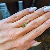 2.43 Ct. Yellowish Green Sapphire from Ceylon (Sri Lanka) Life Style