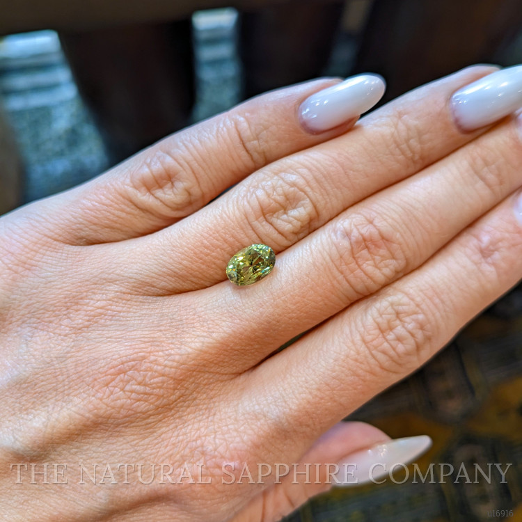 2.43 Ct. Yellowish Green Sapphire from Ceylon (Sri Lanka)