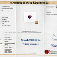 2.07 Ct. Pinkish Purple Sapphire from Ceylon (Sri Lanka) Scan Report
