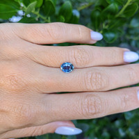 1.52 Ct. Greenish Blue Sapphire from Ceylon (Sri Lanka) Life Style
