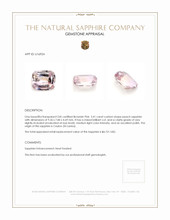 3.41 Ct. Peach Sapphire from Ceylon (Sri Lanka) Appraisal