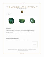 1.23 Ct. Bluish Green Sapphire from Ceylon (Sri Lanka) Appraisal