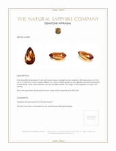 2.58 Ct. Orangish Brown Sapphire from Ceylon (Sri Lanka) Appraisal