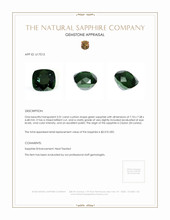 3.31 Ct. Green Sapphire from Ceylon (Sri Lanka) Appraisal