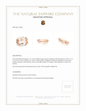 1.51 Ct. Peach Sapphire from Ceylon (Sri Lanka) Appraisal