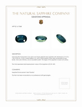 4.26 Ct. Greenish Blue Sapphire from Ceylon (Sri Lanka) Appraisal