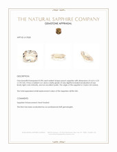 0.98 Ct. Peach Sapphire from Ceylon (Sri Lanka) Appraisal