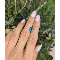 2.42 Ct. Greenish Blue Sapphire from Ceylon (Sri Lanka) Life Style