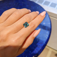 3.71 Ct. Bluish Green Sapphire from Ceylon (Sri Lanka) Life Style